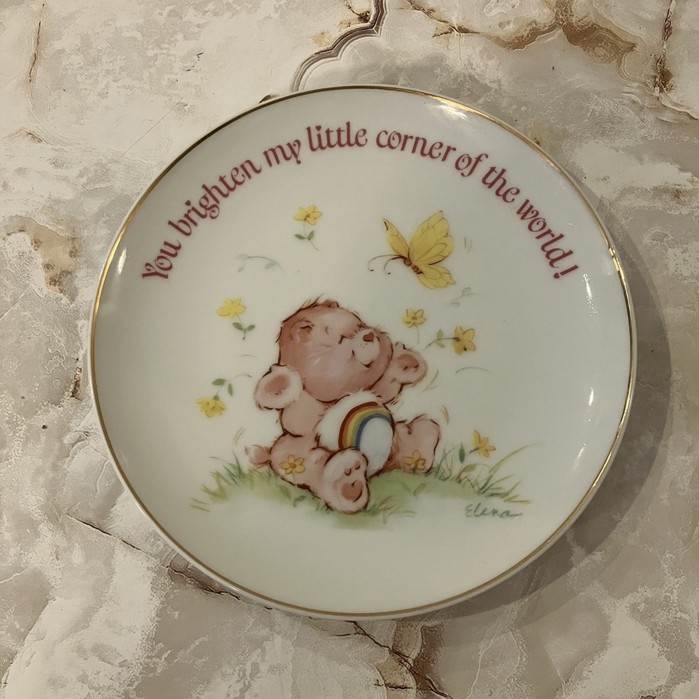 Vtg 1983 Care Bears American Greetings Lasting Memories CHEER BEAR Plate